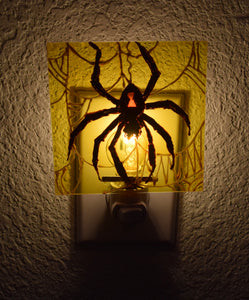 Painted Glass Nightlight - Spider