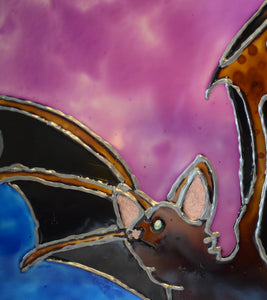 Large Glass Painting - Twinkle Twinkle Little Bat
