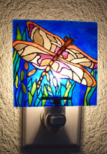 Load image into Gallery viewer, Painted Glass Nightlight - Dragonfly (A)