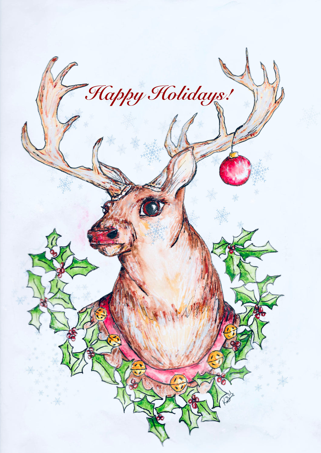 Holiday Greeting Cards - Reindeer (pack of 10)
