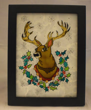 Load image into Gallery viewer, Framed Glass Painting - Blitzen