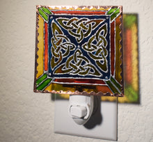 Load image into Gallery viewer, Painted Glass Nightlight - Knotwork 02